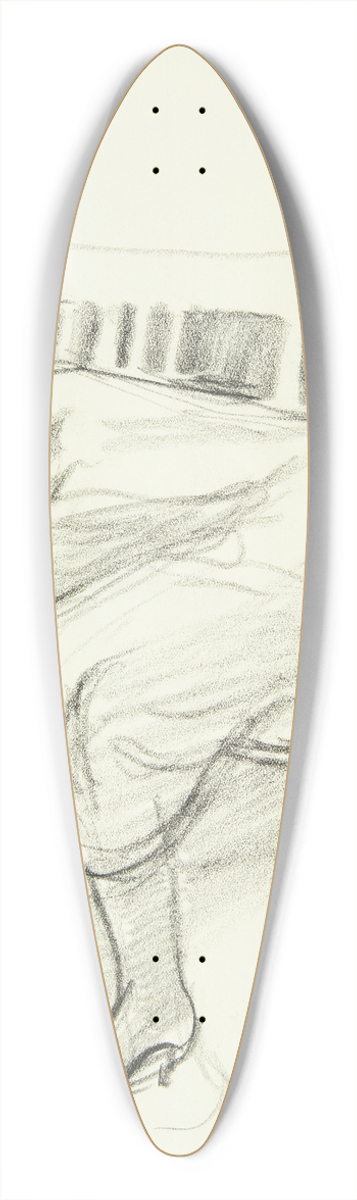 Henrik Schouboe - Lsende kvinde sammenkrbet p en sofa 39.3 inch art pintail longboard deck