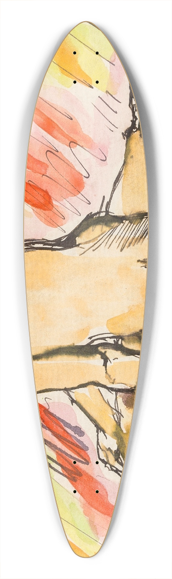 Henri Lebasque - Nu assis 39.3 inch art pintail longboard deck