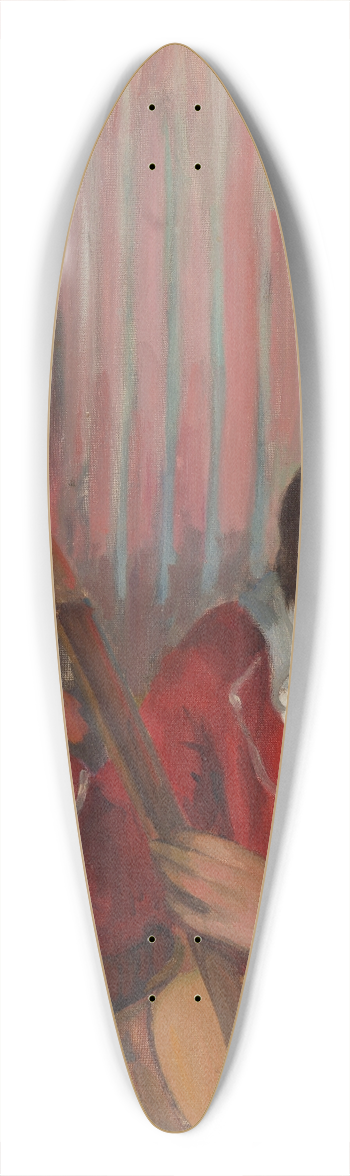 Henri Lebasque - Pierre Lebasque jouant de la guitare 39.3 inch art pintail longboard deck