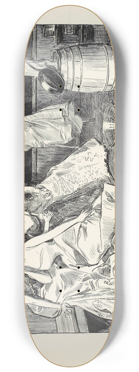 Charles Dana Gibson - A receipt for kisses 8.25 inch art skate deck