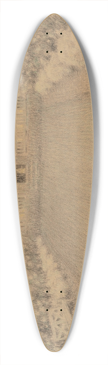 Henri Le Sidaner - Le jardin blanc 39.3 inch art pintail longboard deck