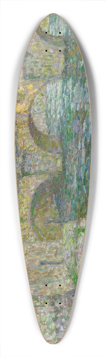 Henri Le Sidaner - Matin Gris, Moret 39.3 inch art pintail longboard deck