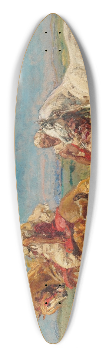 Henri milien Rousseau - Groupe Darabes  Labreuvoir 39.3 inch art pintail longboard deck