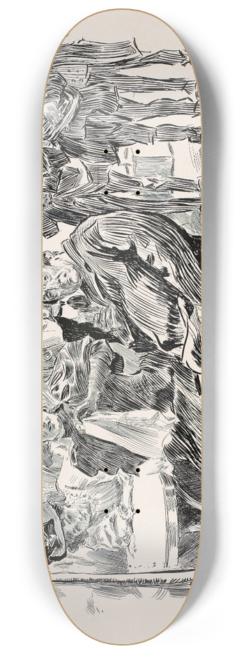 Charles Dana Gibson - At the Cafe de Horlogue 8.25 inch art skate deck