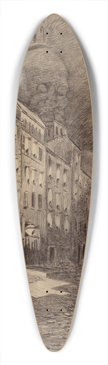 Henrique Alvim Corra - Abandoned London 39.3 inch art pintail longboard deck