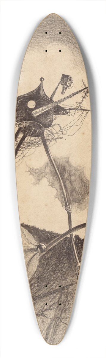 Henrique Alvim Corra - Martians on the Move 39.3 inch art pintail longboard deck