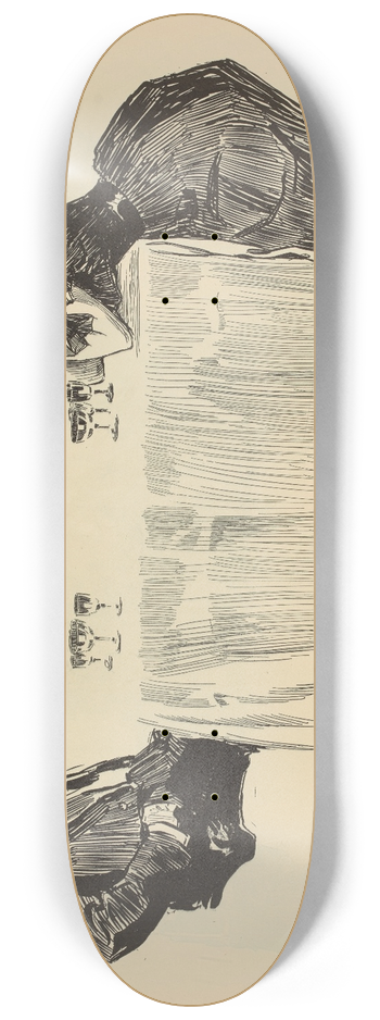 Charles Dana Gibson - At the Savoy 8.25 inch art skate deck