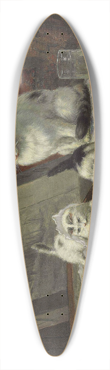 Henritte Ronner-Knip - The Kittens Art Lesson 39.3 inch art pintail longboard deck