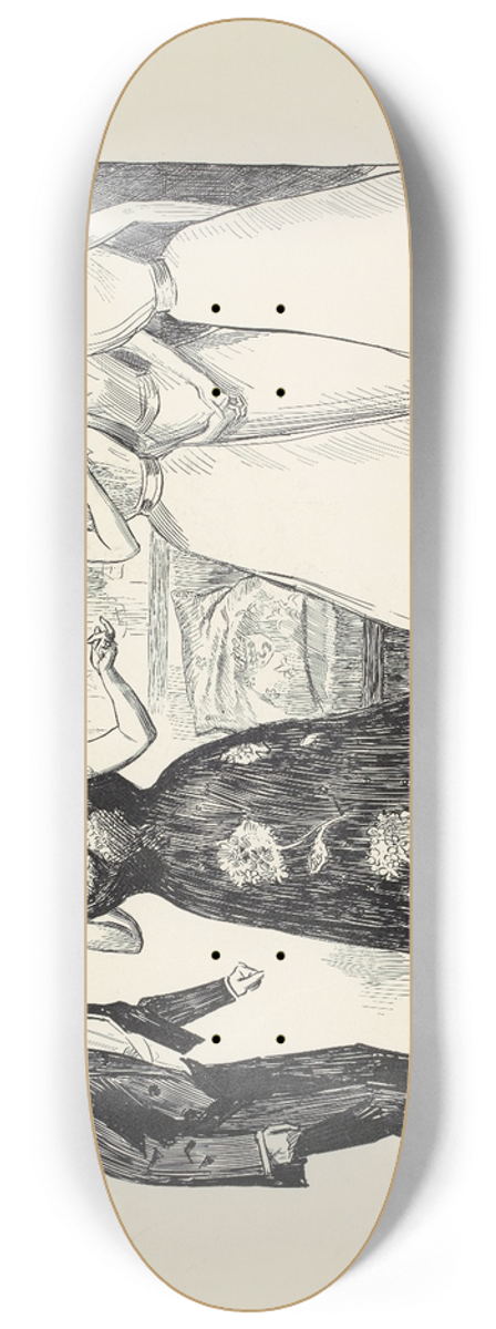 Charles Dana Gibson - Awful predicament 8.25 inch art skate deck