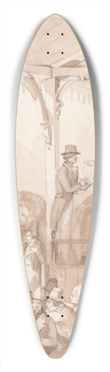 Henry Dawe - The Life of a Nobleman: Scene the Fourth  The Betting Booth 39.3 inch art pintail longboard deck