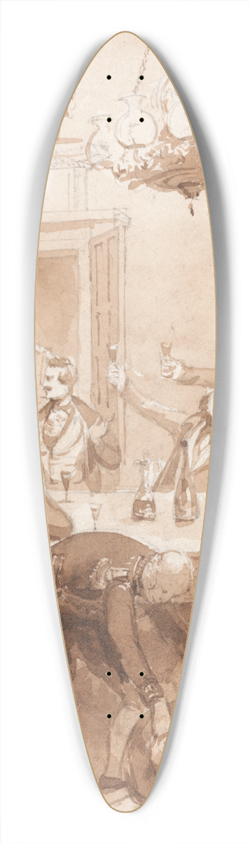 Henry Dawe - The Life of a Nobleman: Scene the Second  The First Party 39.3 inch art pintail longboard deck