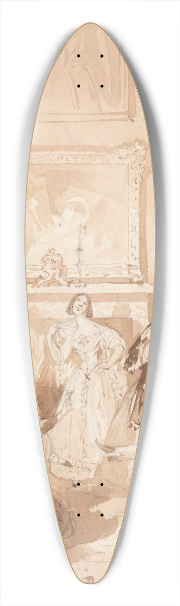 Henry Dawe - The Life of a Nobleman: Scene the Third  The Night House 39.3 inch art pintail longboard deck