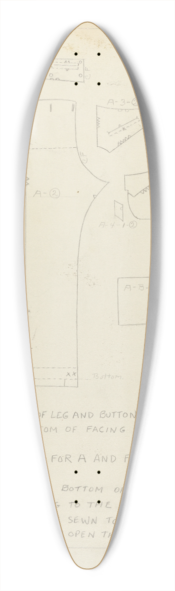 Henry De Wolfe - Sugar Merchants Suit 39.3 inch art pintail longboard deck