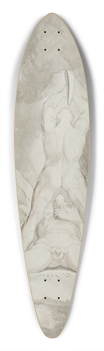 Henry Fuseli - Hephaestus, Bia and Crato Securing Prometheus on Mount Caucasus 39.3 inch art pintail longboard deck