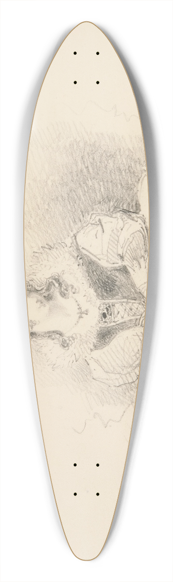 Henry Inman - Portrait of aWoman 39.3 inch art pintail longboard deck