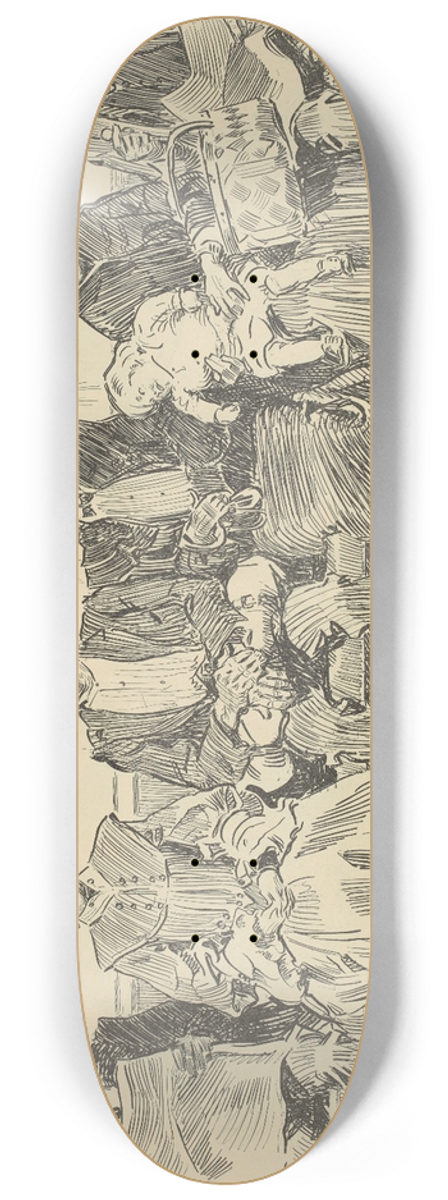 Charles Dana Gibson - Fellow passengers 8.25 inch art skate deck