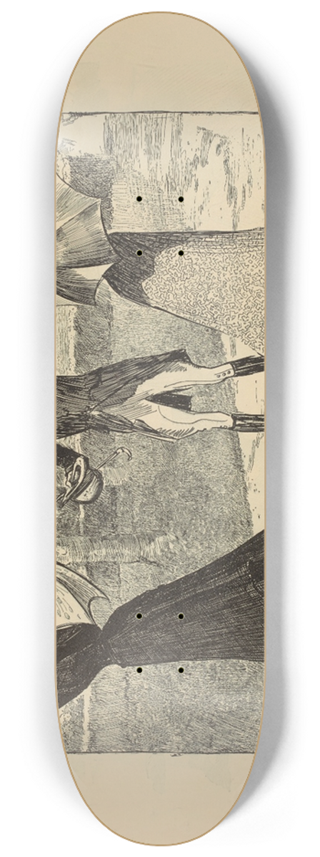 Charles Dana Gibson - Financial predicament 8.25 inch art skate deck