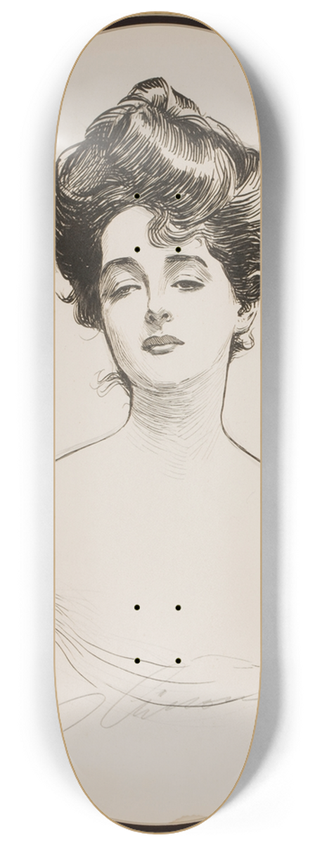 Charles Dana Gibson - Gibson Girl 8.25 inch art skate deck