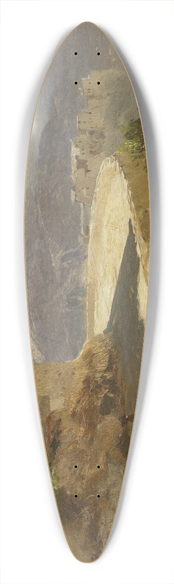 Henryk Siemiradzki - Italian landscape with a donkey 39.3 inch art pintail longboard deck