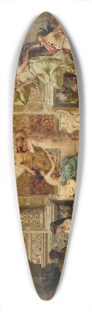 Henryk Siemiradzki - Stage curtain in the Krakw theatre, sketch 39.3 inch art pintail longboard deck