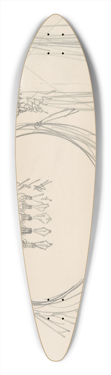 Henryk Siemiradzki - szkice ozdb do obrazu Pogrzeb wodza Rusw 39.3 inch art pintail longboard deck