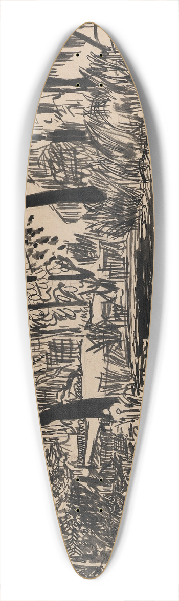 Henry Lyman Saen - Arboretum 39.3 inch art pintail longboard deck