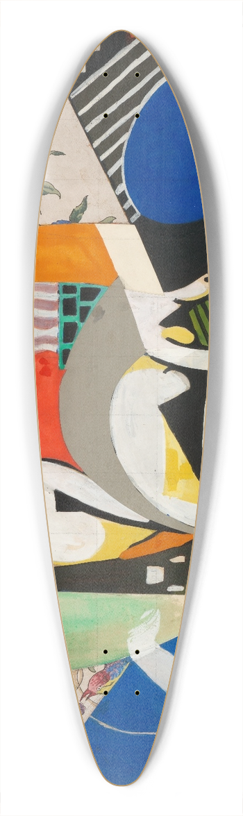 Henry Lyman Saen - The Thundershower (study for painting) 39.3 inch art pintail longboard deck