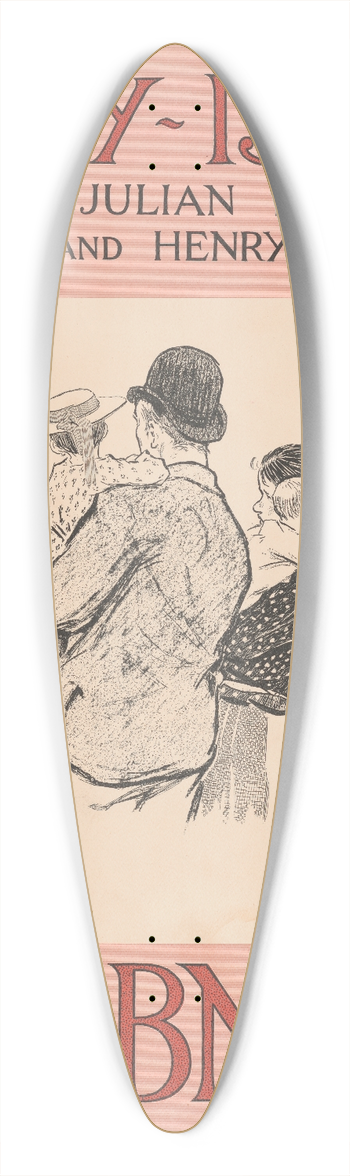 Henry McCarter - Coney-Island by Julian Ralph & Henry McCarter in July Scribners 39.3 inch art pintail longboard deck