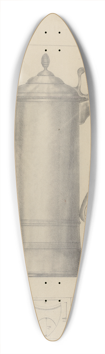 Henry Meyers - Pewter Flagon 39.3 inch art pintail longboard deck
