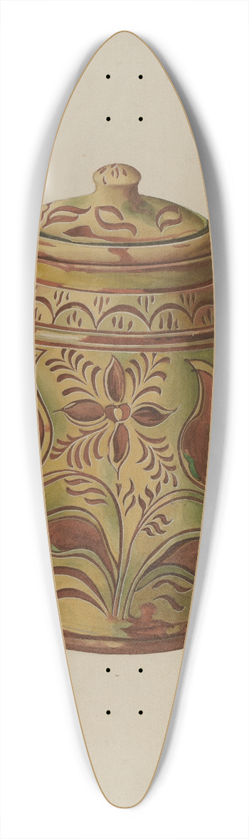 Henry Moran - Pennsylvania German Covered Jar 39.3 inch art pintail longboard deck