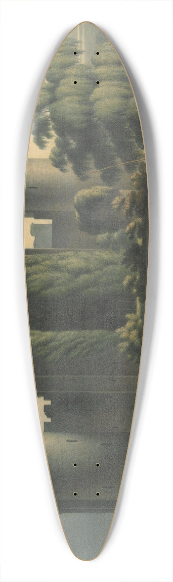 Henry Morton - Bodiam Castle 39.3 inch art pintail longboard deck
