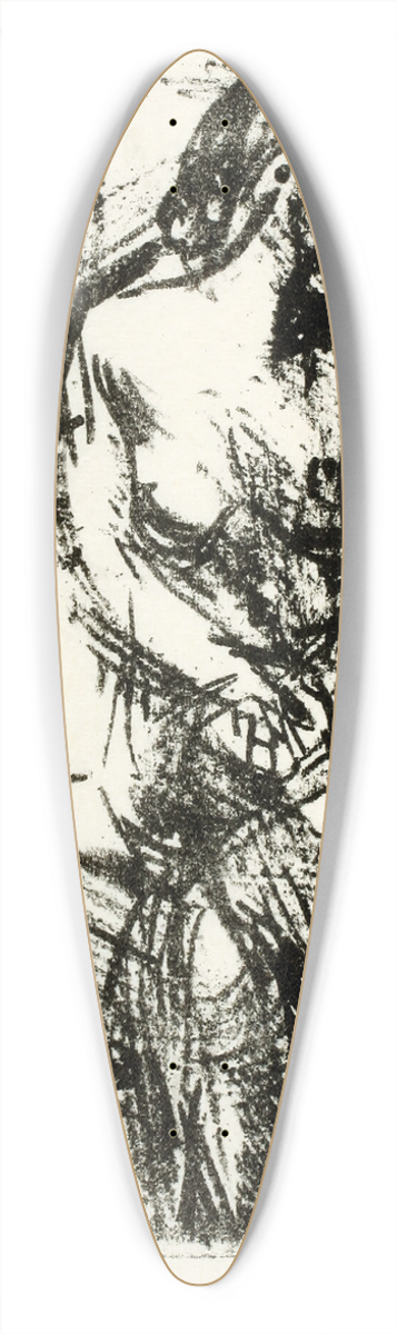 Henry Nielsen - Siddende kvindelig model 39.3 inch art pintail longboard deck