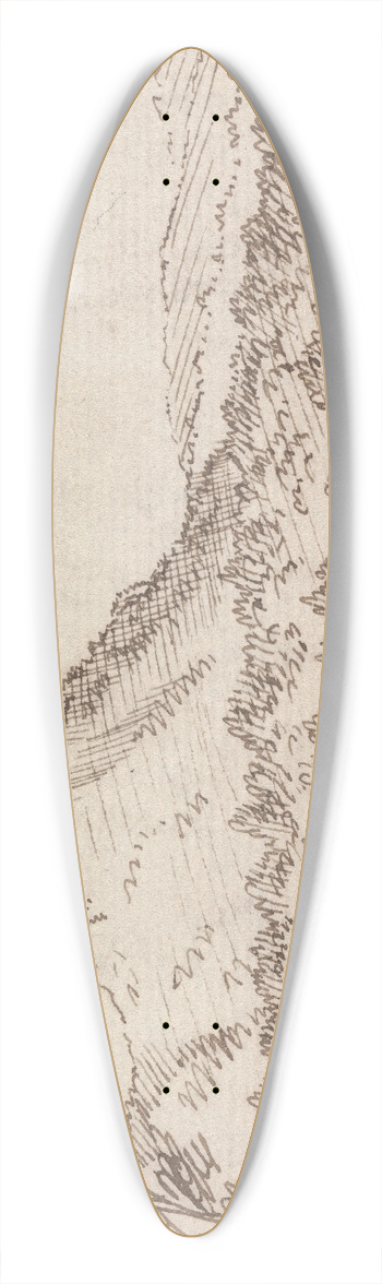 Henry Swinburne - Garonne River 39.3 inch art pintail longboard deck