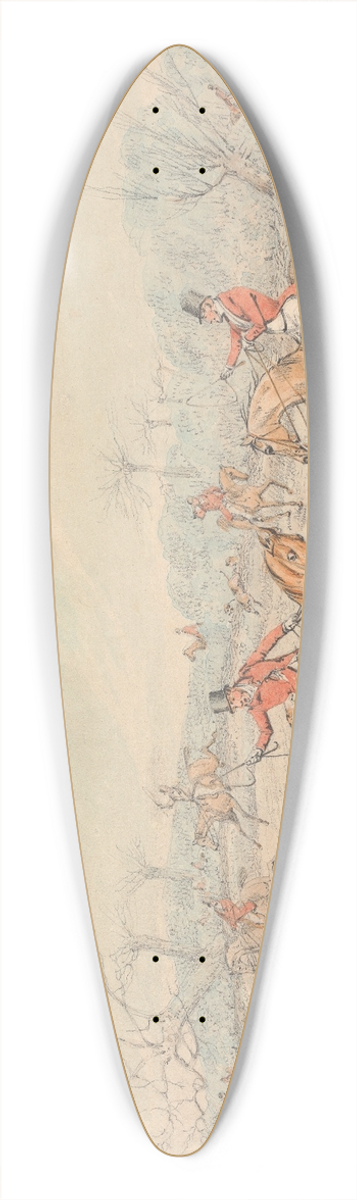 Henry Thomas Alken - Gone Away 39.3 inch art pintail longboard deck