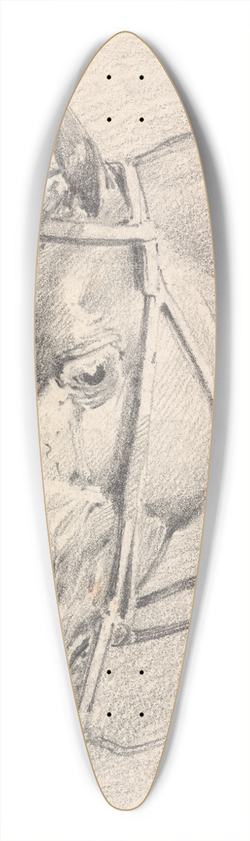 Henry Thomas Alken - Head of a Horse Wearing a Bridle 39.3 inch art pintail longboard deck