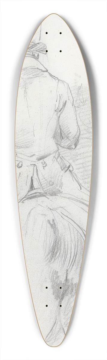 Henry Thomas Alken - Horse and Rider seen from the Rear 39.3 inch art pintail longboard deck