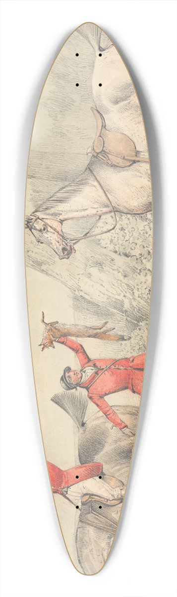 Henry Thomas Alken - The Death; Huntsman Holding Fox Aloft 39.3 inch art pintail longboard deck