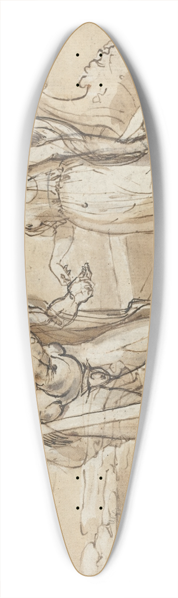 Henry Tresham - Psyche Giving Her Coin to Charon 39.3 inch art pintail longboard deck