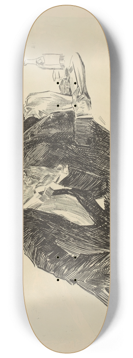 Charles Dana Gibson - In the whispering gallerya small loan 8.25 inch art skate deck