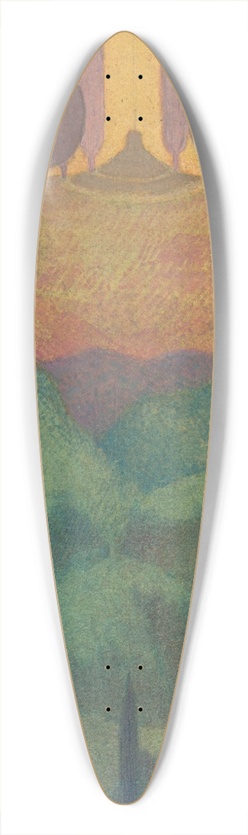 Herbert Crowley - A Monument in a Mountainous Landscape 39.3 inch art pintail longboard deck