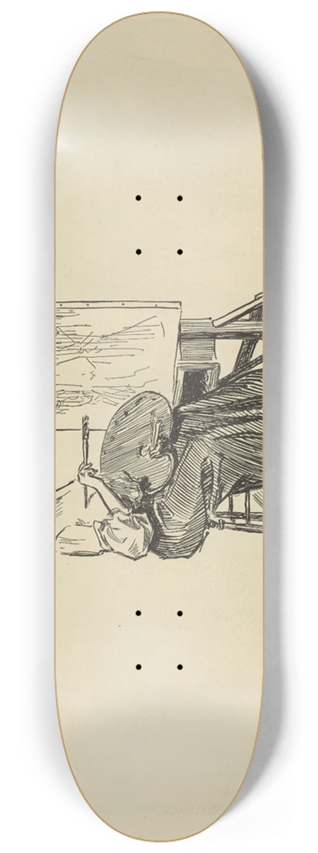 Charles Dana Gibson - Keep Still, Please 8.25 inch art skate deck