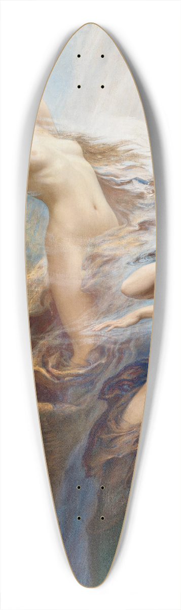 Herbert James Draper - The Mountain Mists 39.3 inch art pintail longboard deck