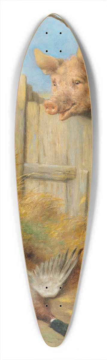 Herbert William Weekes - The Trial 39.3 inch art pintail longboard deck