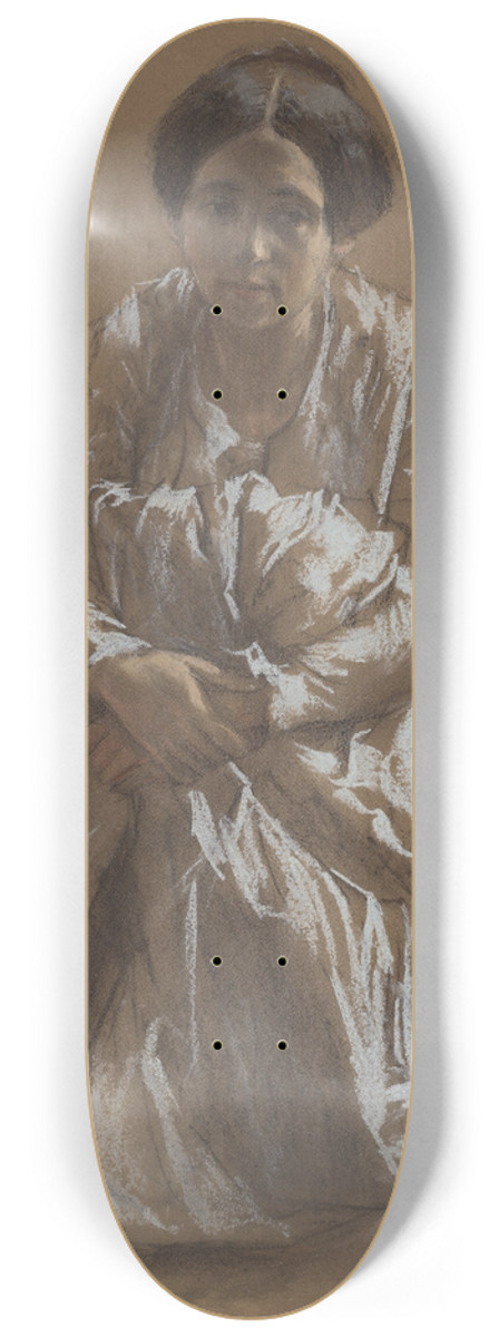 Adolph von Menzel - The Artists Sister Emilie 8.25 inch art skate deck