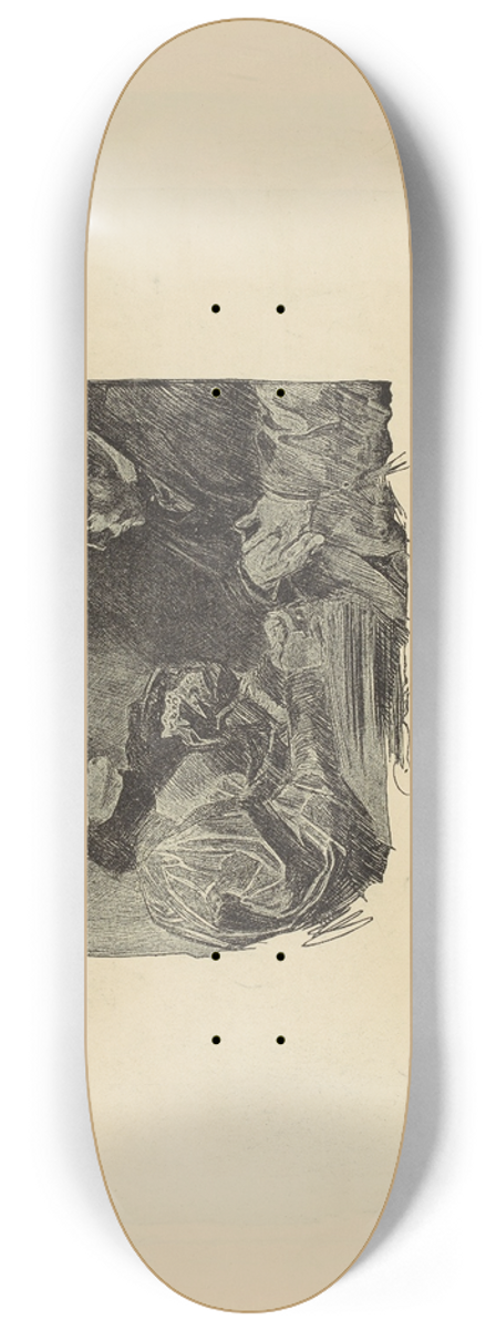 Charles Dana Gibson - Love and duty 8.25 inch art skate deck