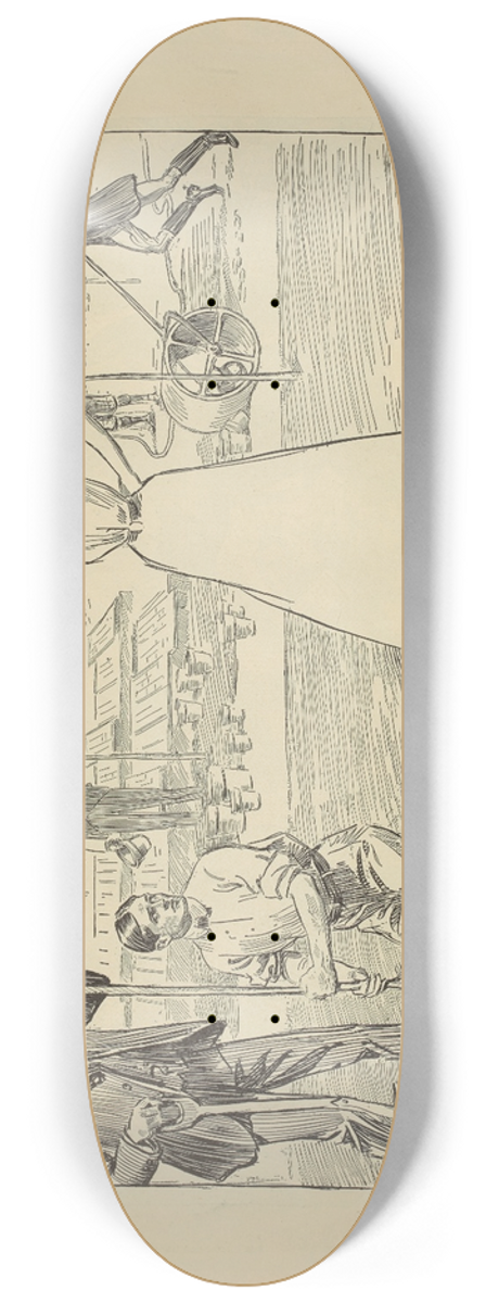 Charles Dana Gibson - Love in a garden 8.25 inch art skate deck