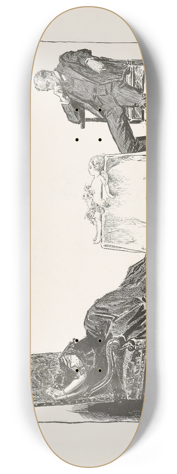 Charles Dana Gibson - Love will die 8.25 inch art skate deck