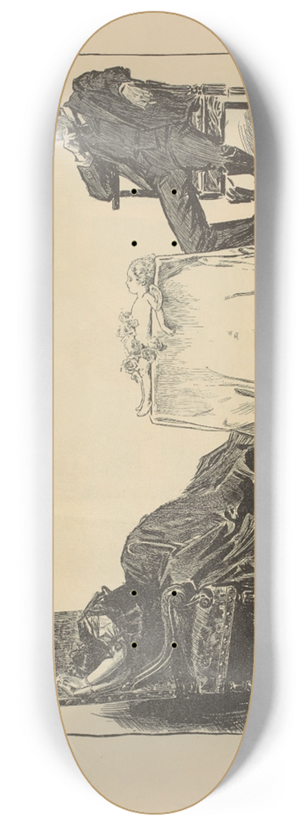 Charles Dana Gibson - Love will die 8.25 inch art skate deck