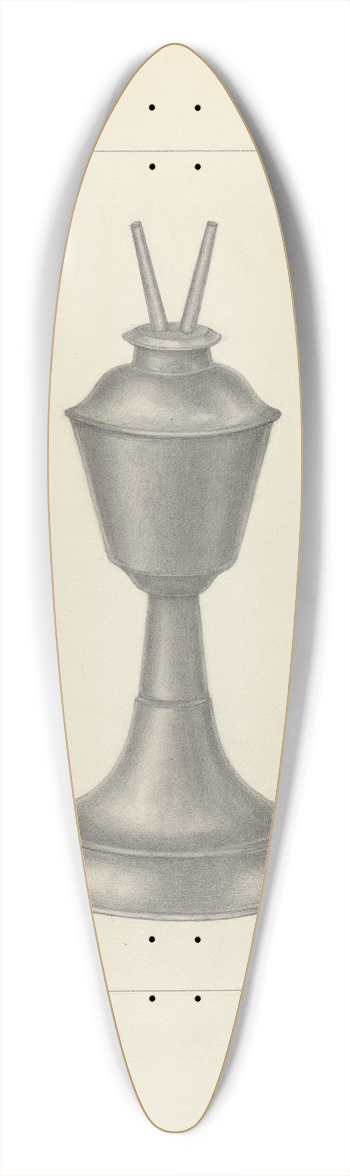 Herman Bader - Camphene Lamp 39.3 inch art pintail longboard deck