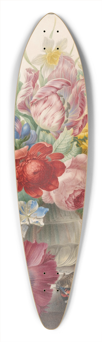 Herman Henstenburgh - Bloemen in vaas met Atalanta 39.3 inch art pintail longboard deck